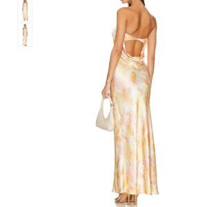 NWT Bec + Bridge Strapless Maxi Gown in Floral Haze